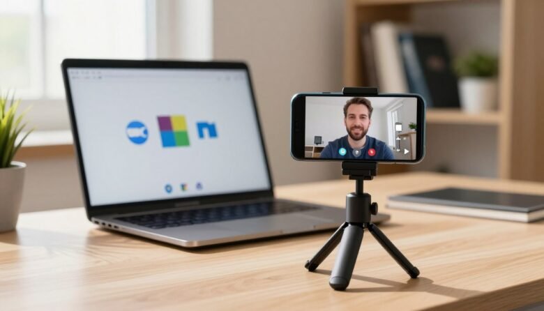 how to use phone as webcam for PC meetings